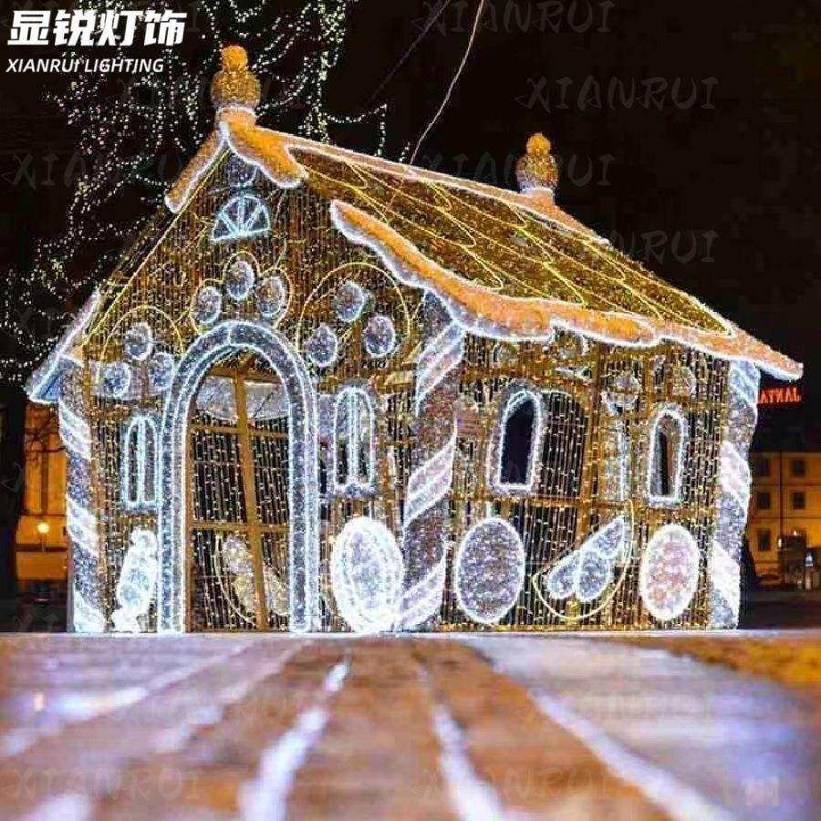 室外仿真装饰led雪屋 灯光造型房子模型造型灯装饰灯滴胶户外