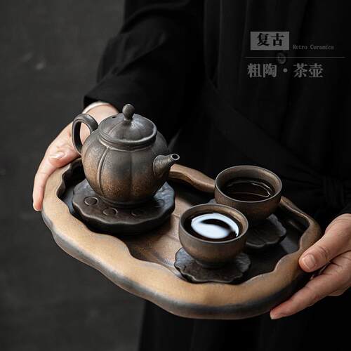 高档复古功夫茶具套家用壶装二杯茶壶茶杯茶盘整套小泡一茶器中型