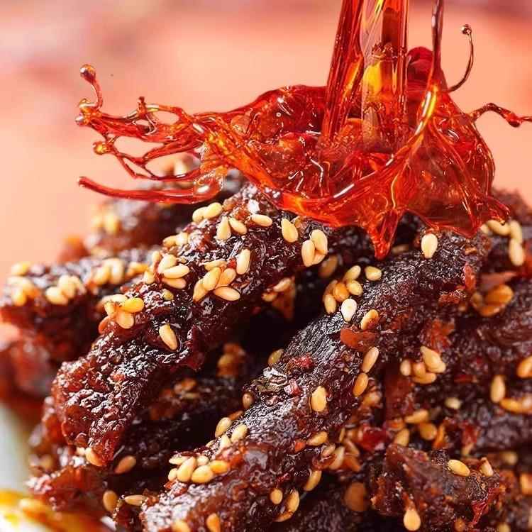 蜀道香麻辣牛肉干蜀味300g盒装四川特产小吃独立袋装解馋肉类零食