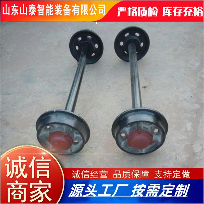 矿车轮子煤矿铁路用实心轨道轮对铸铁铸钢空心矿车轮对