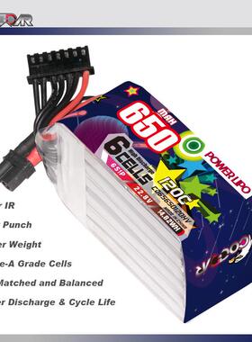 CODDAR鹰氪650MAH6S22.8V120C高倍率FPV航模穿越机牙签机LiHV