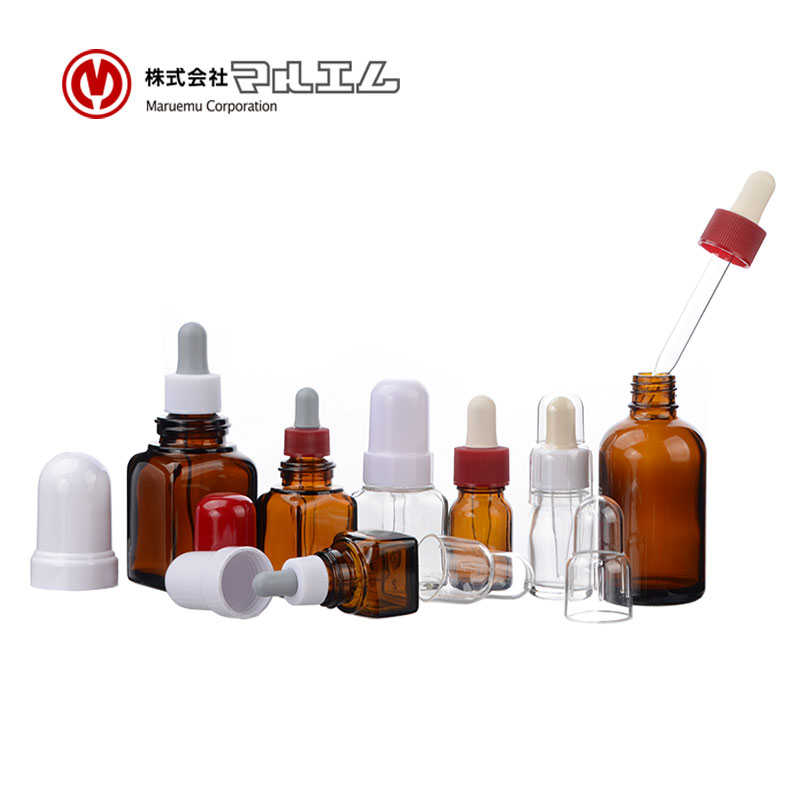 进口白滴瓶棕滴瓶便携精油瓶化妆品精华液分装小瓶子吸管瓶ASONE