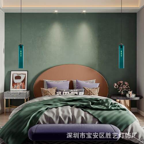 北欧灯具组合现代金属简约轻奢吧台餐厅灯单头玻璃极简床头小吊灯