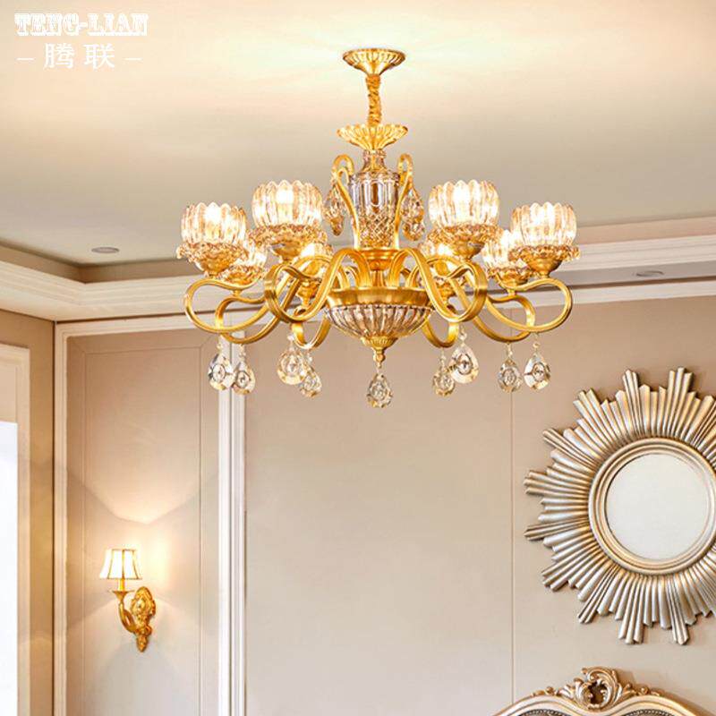 全铜欧式客厅灯别奢MC021·华大气水晶餐墅厅吊灯简欧现代吊简约