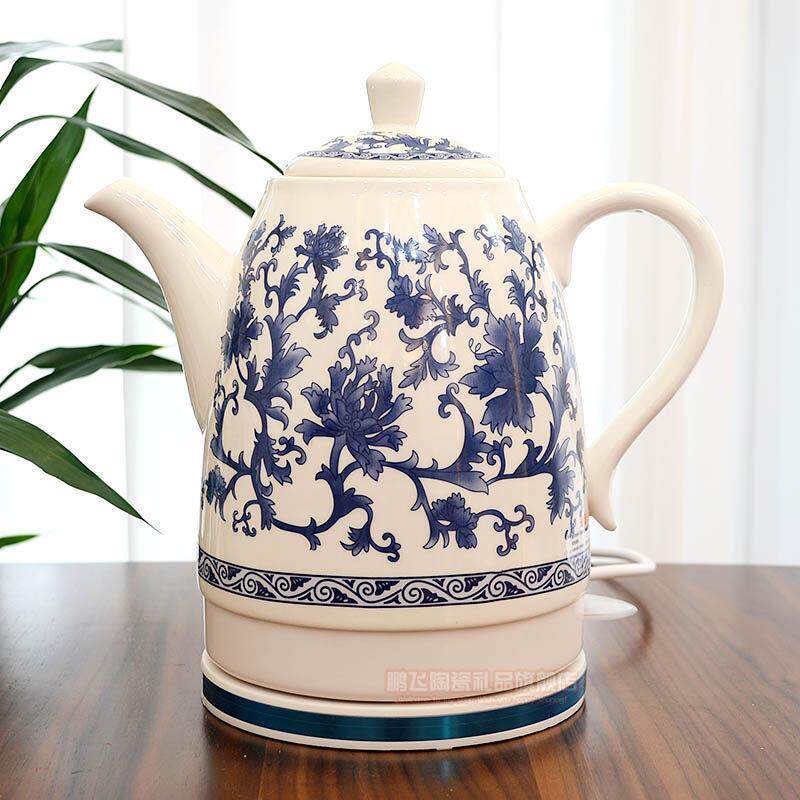 景德镇陶瓷电水壶瓷水水壶青花瓷茶壶日用功夫茶壶陶瓷电水壶