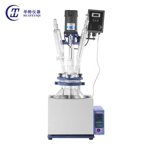 现反货单层玻璃反应釜验室小型搅高温高压真空蒸HTDF-10L实馏拌精