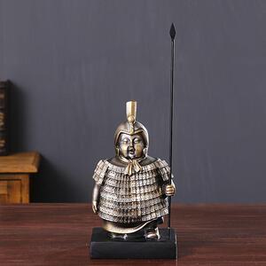 创意有趣的胖士兵马尾覆古装饰品新的中国风客厅办公室电视柜入口