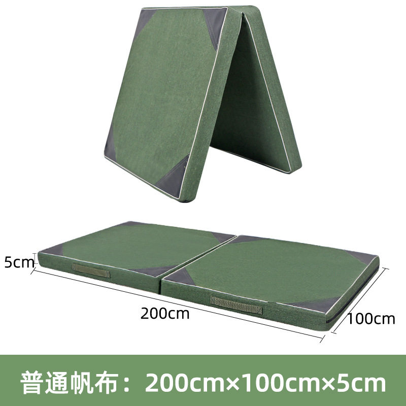 体育训练垫子仰卧起坐体操垫学生中考专用折叠跳高加厚帆布海绵垫