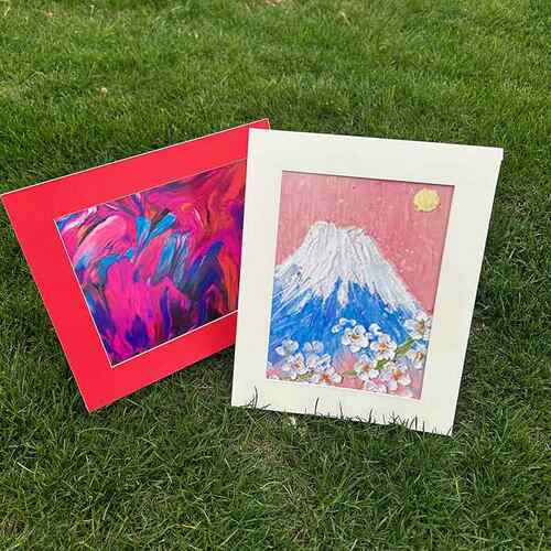 10个一份长方形简易卡8纸相框a3装a儿童画4裱画框开4开厚卡10-10