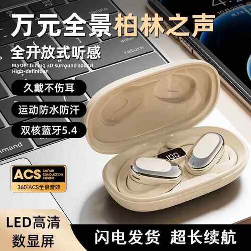 德国巴黎之声无线蓝牙耳机ai智能语音控制运动开放式小云盒挂耳式