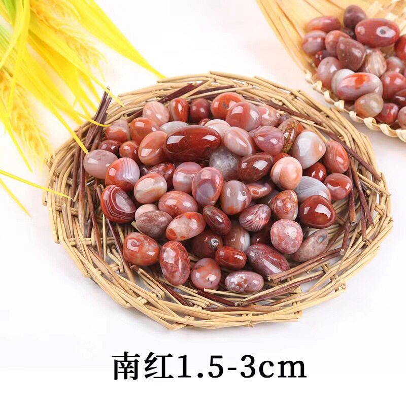 雨花石天然原石鹅卵石鱼缸造景石头水培花盆铺面装饰五彩色小石子