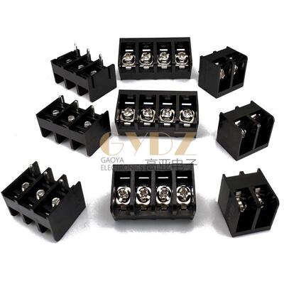 栅栏式 PCB 电源接线端子 HB611 间距6.35mm HB825 8.25mm 黑边脚