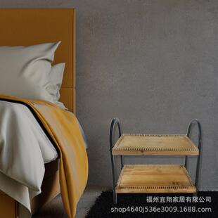 家用两层储物架厨房置物架台面桌面电饭锅收纳支架子双层铁木层架