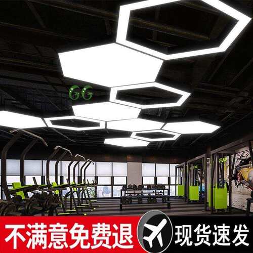 六边形吊灯造型灯创意蜂巢办公室网咖健身房六角形工业风灯具