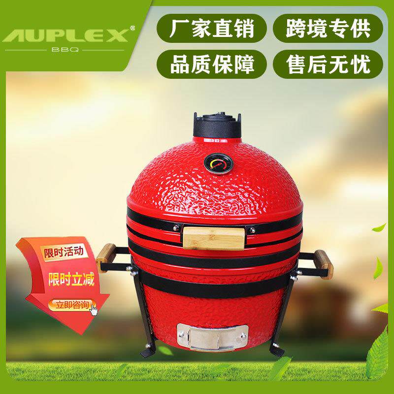 16英寸kamadogrill陶瓷烧烤炉户外BBQ家用大绿蛋烟熏炉陶瓷炉