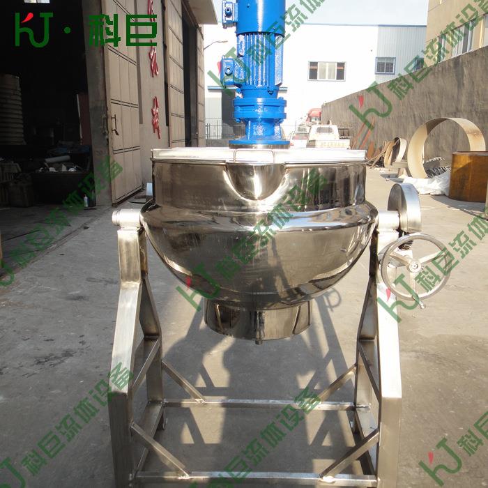 高脚电加热可倾式100L带搅拌夹层锅肉制品绿豆馅加工设备