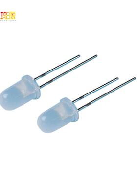 5mm/F5雾状LED发光二极管圆头直插灯珠白光红光蓝绿黄暖白乳白