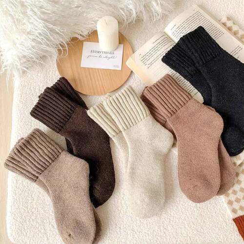 Women's 5-Pack Ultra-Thick Thermal Socks Short Length