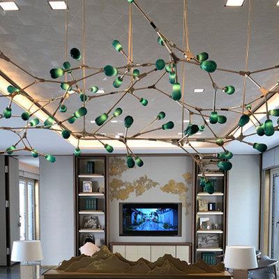 后现代火萤D2996吊灯创意复式楼客厅大谈堂灯酒店虫餐厅洽区吊灯