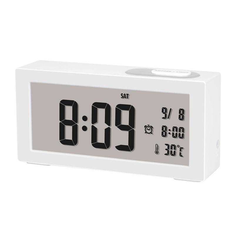 可调音量电子闹钟 夜光感应聪明钟 时尚大屏幕静音