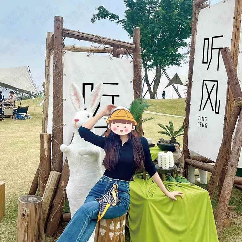 地景露营风户外装饰防水挂布野营团店面招牌布置背SW布广建告布