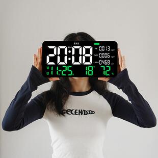创意新款 功能性挂钟空气测试甲醛客厅时钟温湿度时钟2805