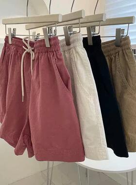 Ft sister wshed cotton elstic wist pnts summer elstic wist f