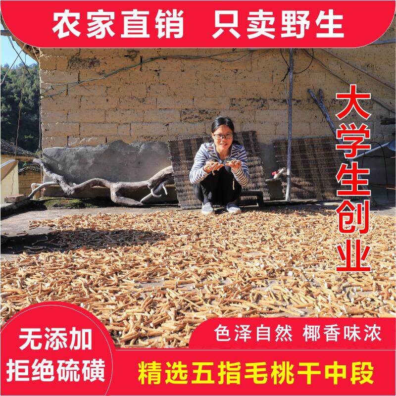 野生五指毛桃根中段500g五爪龙五指牛奶配土茯苓牛大力煲汤泡酒料