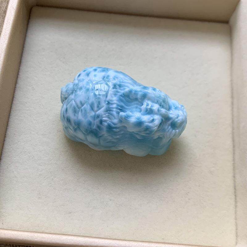多米尼加海纹石龙龟吊坠拉利玛乌龟锁骨链坠挂件43.1*26.1*19.4mm