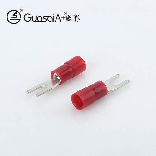 厂家供应SVN 1.25-3尼龙绝缘管套叉型端子冷压接线端子接线耳