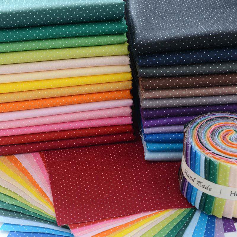 26色纯棉手工DIY衣服蛋糕卷棉布宝宝裙子全棉面料小圆点水玉布料
