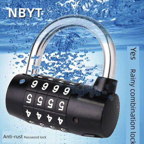 NBYT304不锈钢锁梁锁芯大门锁柜子密码锁挂锁防水防锈户外庭院锁