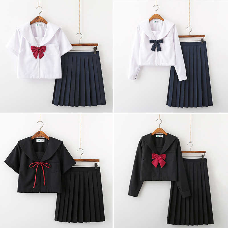 正统jk制服水手服女基础款日系班服学院风冬季学生套装黑白无本秋
