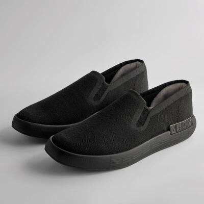 正品良士善新中式布鞋士羊毛飞织透脚气舒适男一行蹬男鞋