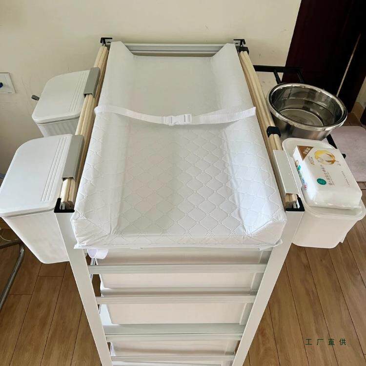 婴儿尿布台可移动婴儿护理台多功能婴儿床卧室厨房多层收纳置物架