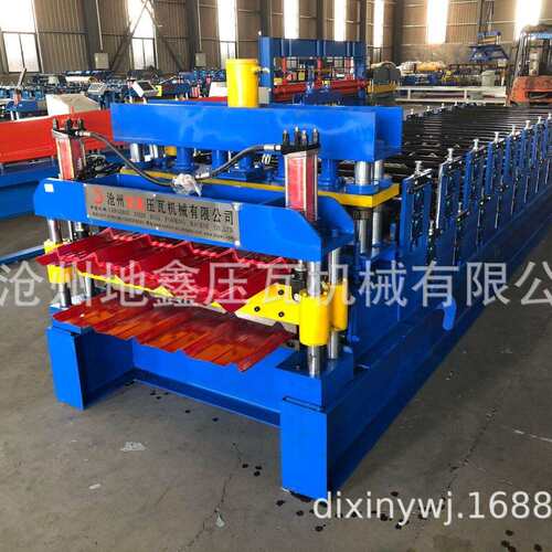 定制840/800型竹节琉璃瓦设备仿古彩钢屋顶板成型机