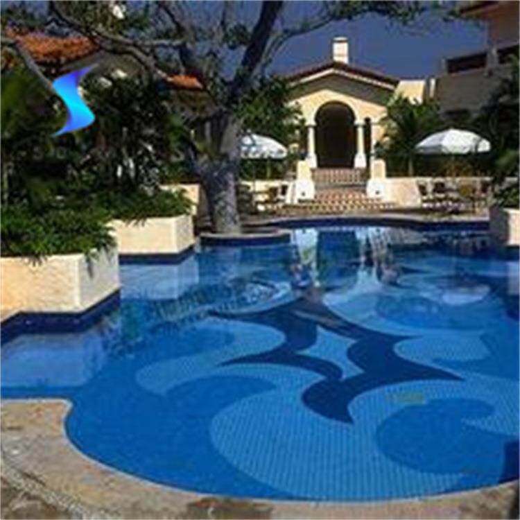 不规则泳池内衬胶膜替代沃顿瓷砖马赛克免另做防水经济环保