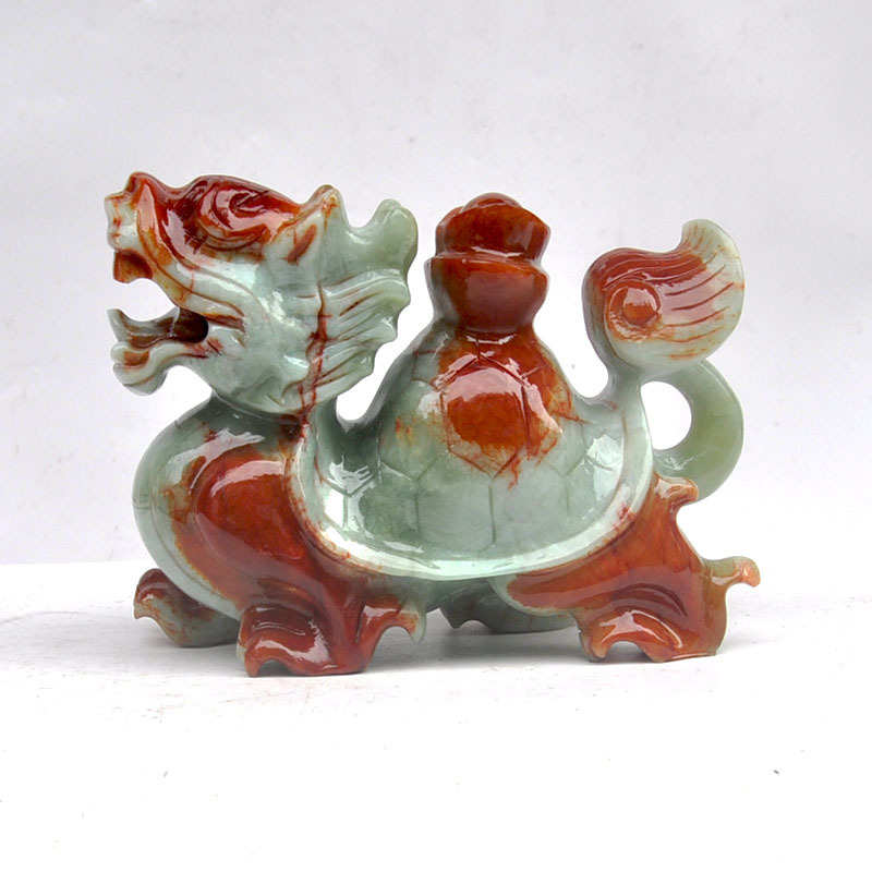 办公桌岫岩礼品本命年厘米玉石玉器摆件龙客厅钰程天然吉祥20 龟