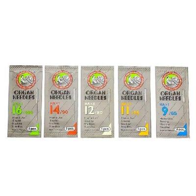 5pcs/Pack of ORGAN Home Sewing Machine Needles HAX1 Stainl