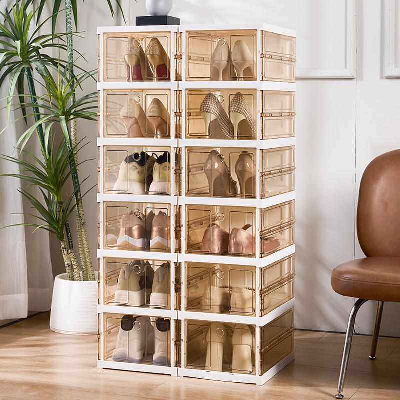 折叠鞋架多层省空间门口鞋子收纳盒塑料阳台免安装可折叠简易鞋盒,收纳整理,鞋子收纳架,淘宝优惠券,粉丝福利购,淘宝优惠卷