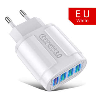 4 Ports 48W USB Charger Fast Charge QC 3.0 Wall Charging For