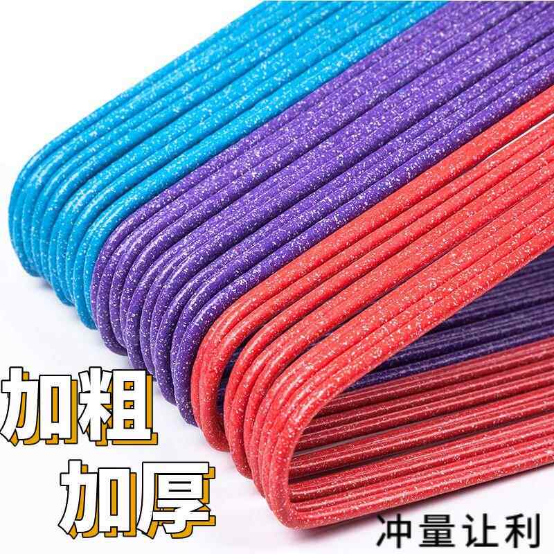 加粗加厚成人衣架家用儿童防滑无痕衣挂架加大硬塑料晾晒衣服撑子