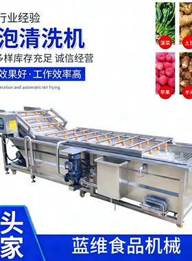 果蔬气泡清洗机商用酱菜胡萝卜土豆清洗流水线高压春笋蔬菜洗菜机