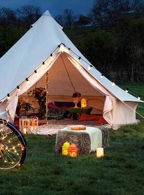 户外ledg50球泡灯串太阳能庭院露营氛围彩灯球形防水装饰灯串