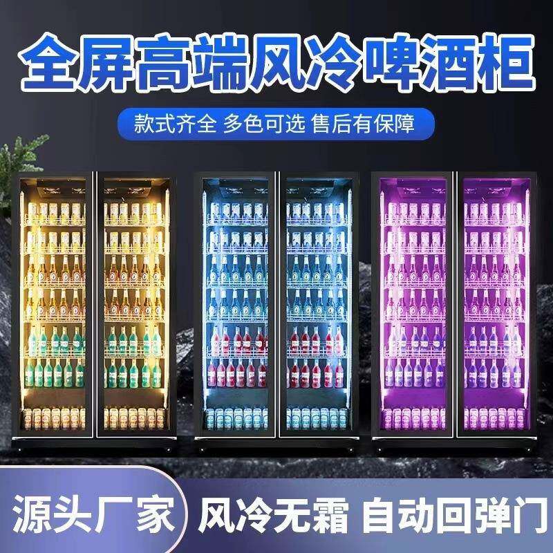 商用风冷饮料啤酒柜冷藏展示柜网红酒吧立式大容量酒水冷藏展示柜