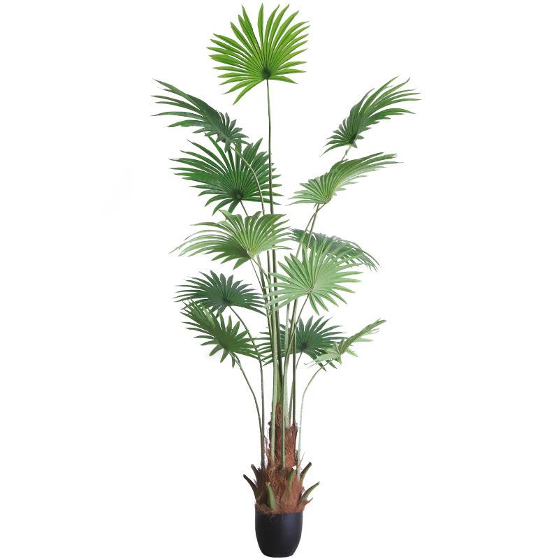 厂家直销蒲葵仿真植物热带雨林绿植酒店装饰人造花假植物摆件