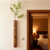 中式 实木壁挂鲜花插木制墙上花瓶干花瓶原木花器走廊墙面水培绿植