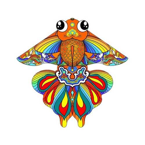 潍坊风筝如意鱼 金鱼满堂风筝微风高档户外运动风筝新款国潮批发