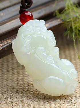 貔貅白玉坠貔貅和田玉吊坠和田吊大小玉石款