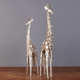 工艺品摆件热销古外贸雕塑 银色树脂欧式 复古 动物长颈鹿款